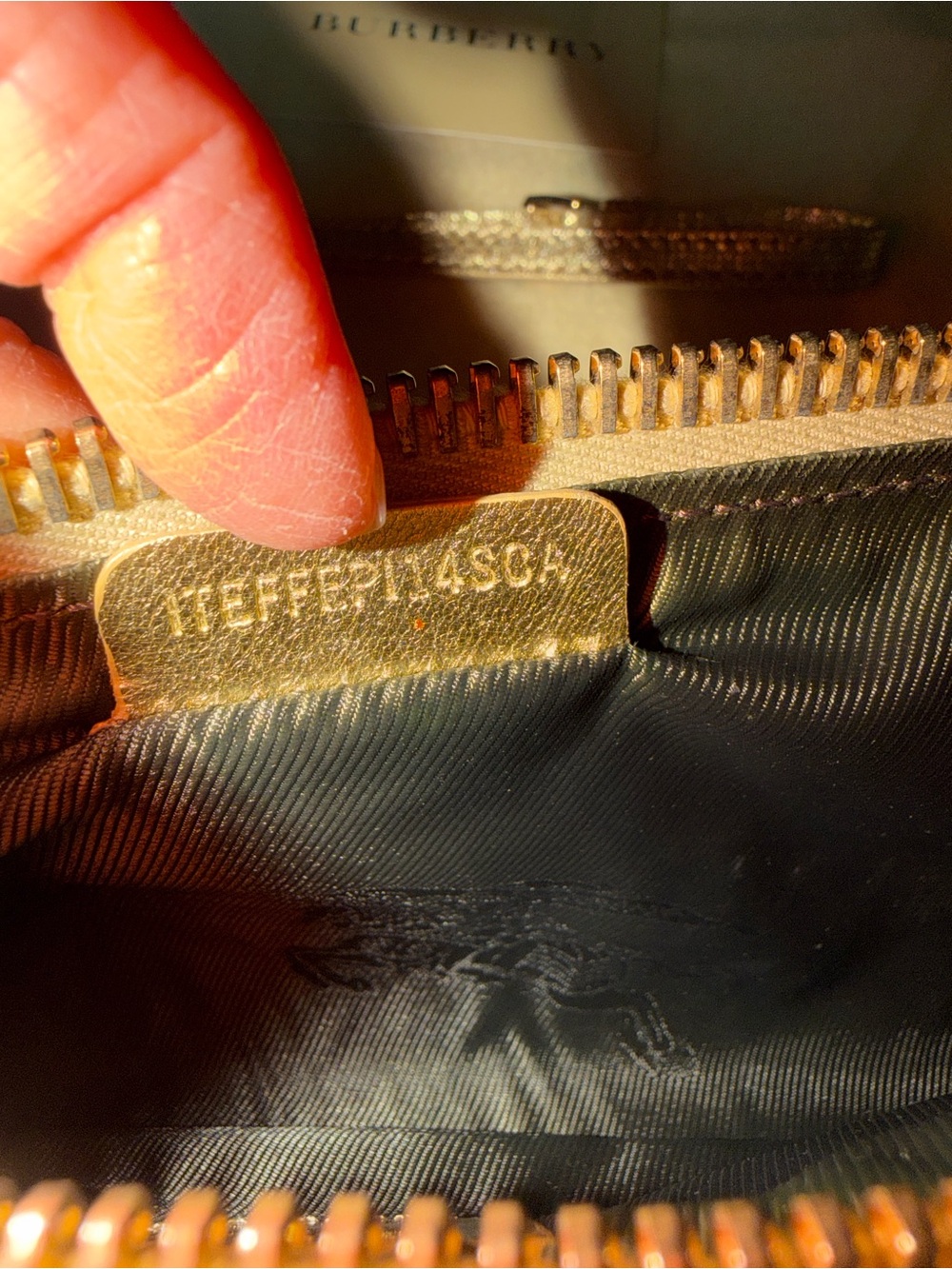 Burberry Tan Plaid Wristlet with Gold Hardware - Picture 7 of 7
